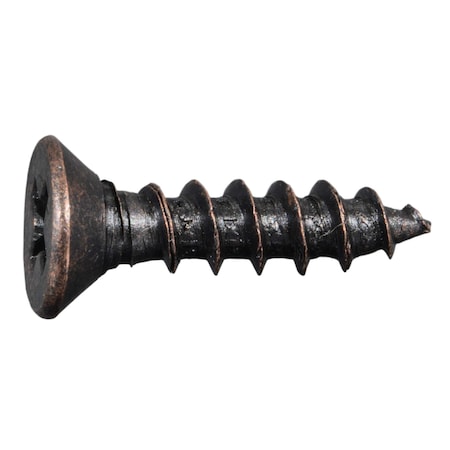 Midwest Fastener Wood Screw, #9, 3/4 in, Bronze Steel Flat Head Phillips Drive, 40 PK 930988